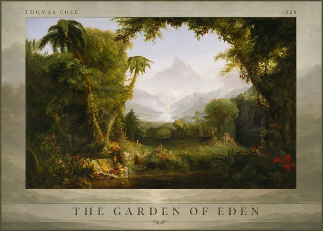 Thomas Cole The Garden of Eden II No6 - Juliste