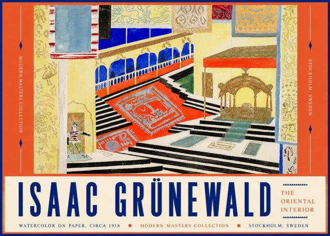 Isaac Grünewald The Oriental Interior No4 - Juliste