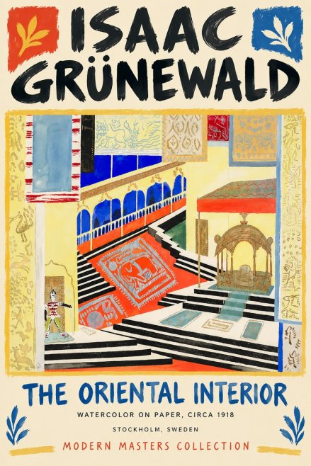 Isaac Grünewald The Oriental Interior No5 - Juliste