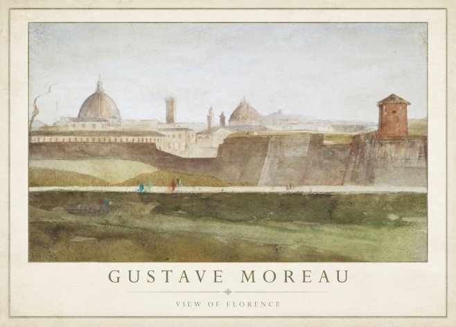 Gustave Moreau View of Florence No1 - Juliste