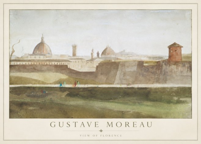 Gustave Moreau View of Florence No3 - Juliste
