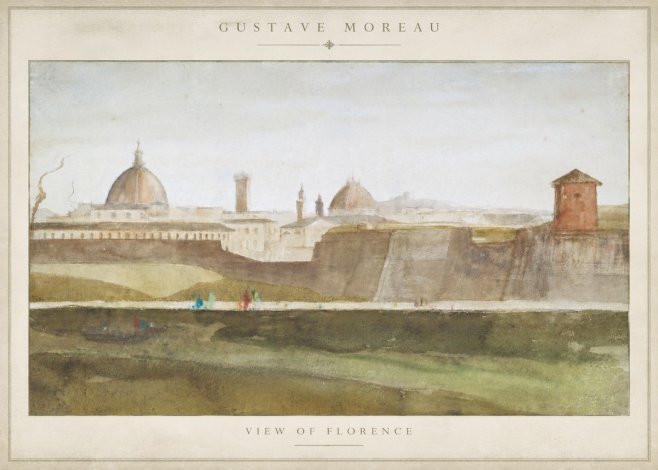 Gustave Moreau View of Florence No5 - Juliste