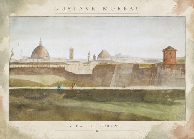 Gustave Moreau View of Florence No6 - Juliste