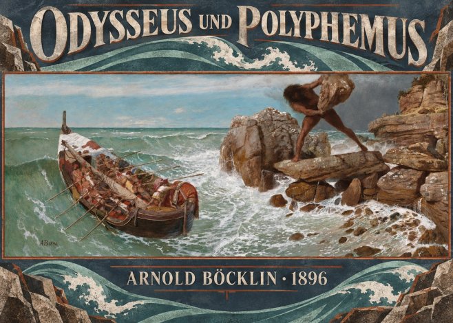 Arnold Böcklin Odysseus Und Polyphemus No5 - Juliste