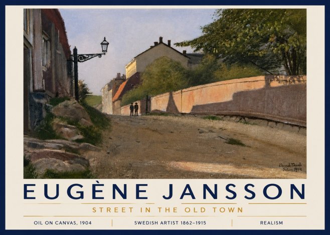 Eugène Jansson Street in the Old Town No5 - Juliste