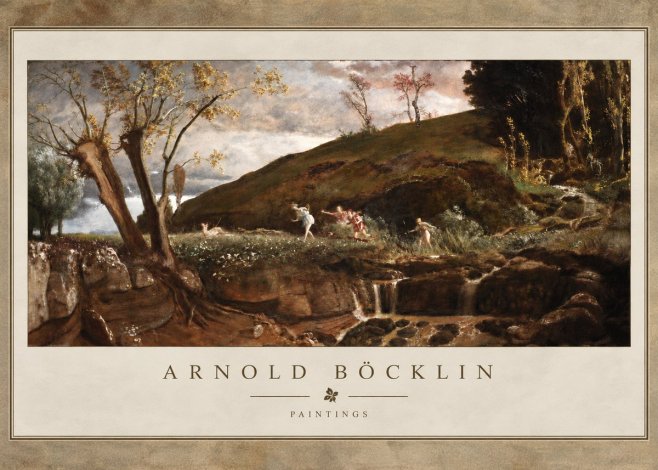 Arnold Böcklin Nymphs and Satyr No4 - Juliste