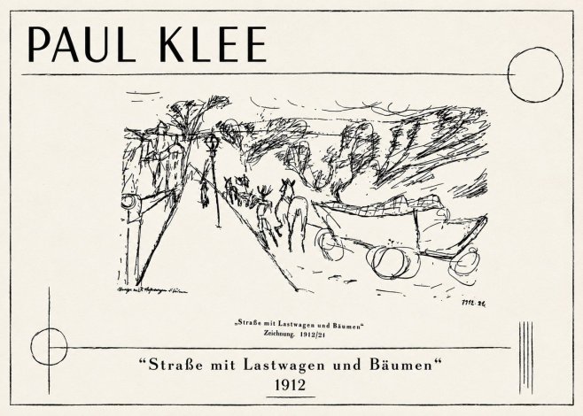 Paul Klee Straße Mit Lastwagen Und Bäumen No1 - Juliste