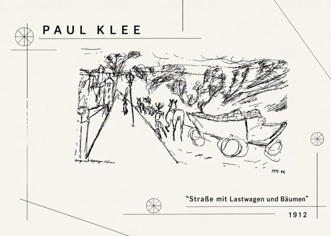 Paul Klee Straße Mit Lastwagen Und Bäumen No2 - Juliste