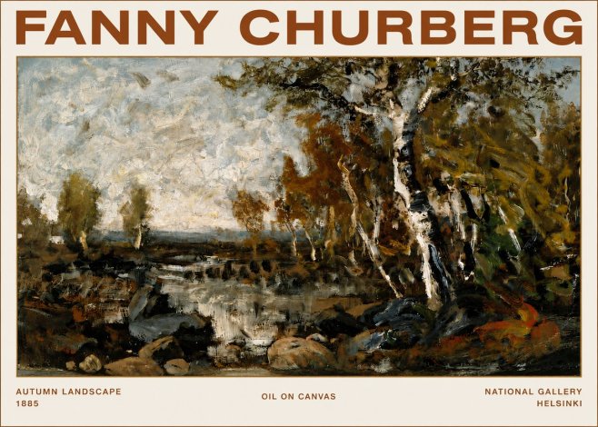 Fanny Churberg Autumn Landscape No3 - Juliste