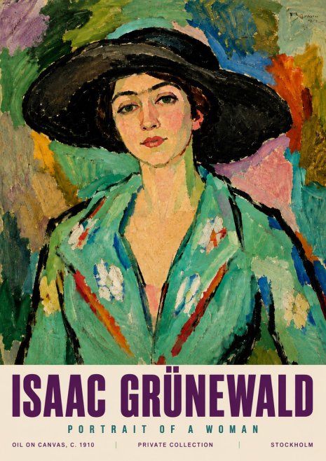 Isaac Grünewald Portrait of a Woman No6 - Juliste