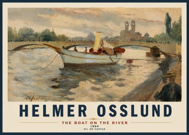 Helmer Osslund The Boat on the River No5 - Juliste