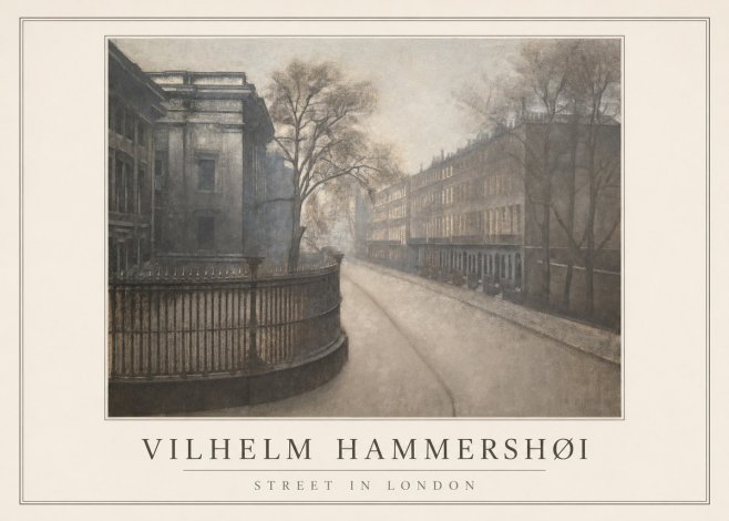 Vilhelm Hammershøi Street in London No1 - Juliste