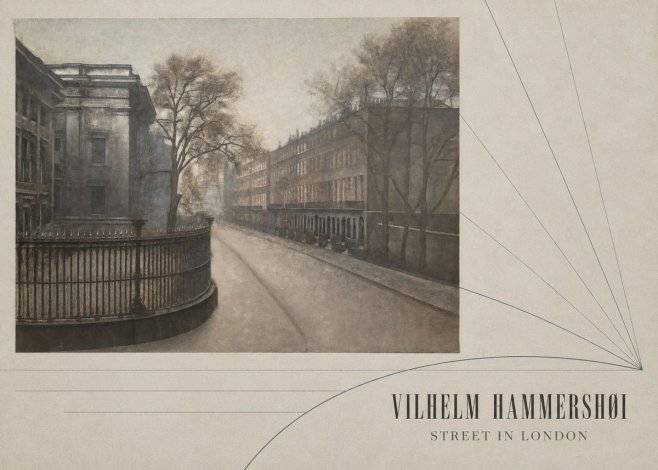 Vilhelm Hammershøi Street in London No3 - Juliste