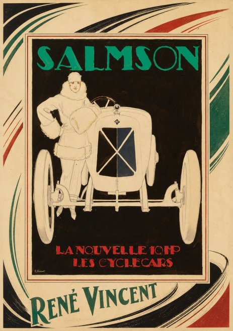 René Vincent Salmson La Nouvelle 10Hp Les Cyclecars No3 - Juliste