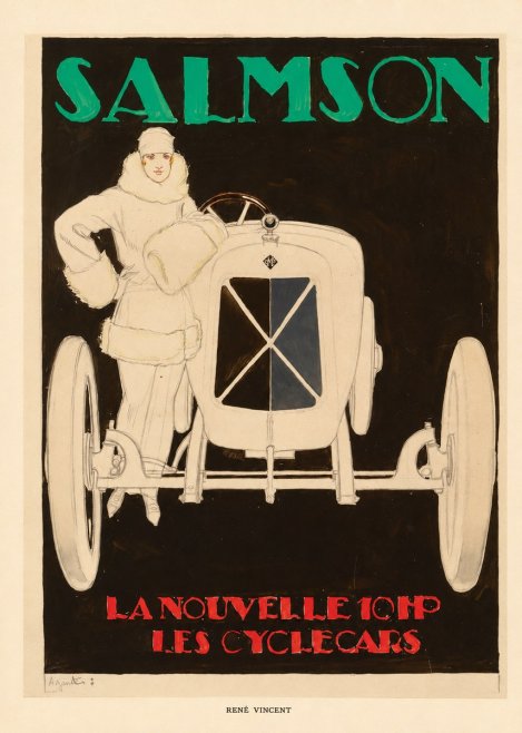 René Vincent Salmson La Nouvelle 10Hp Les Cyclecars No5 - Juliste