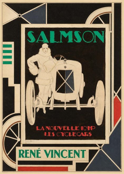 René Vincent Salmson La Nouvelle 10Hp Les Cyclecars No6 - Juliste