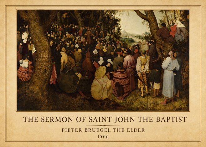 Pieter Bruegel The Sermon of Saint John the Baptist II No1 - Juliste