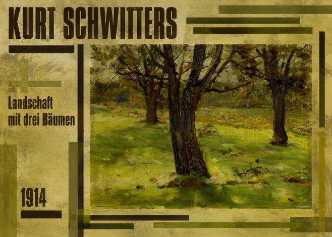 Kurt Schwitters Landschaft Mit Drei Bäumen No2 - Juliste