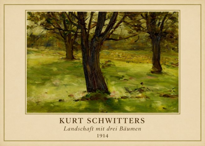 Kurt Schwitters Landschaft Mit Drei Bäumen No4 - Juliste