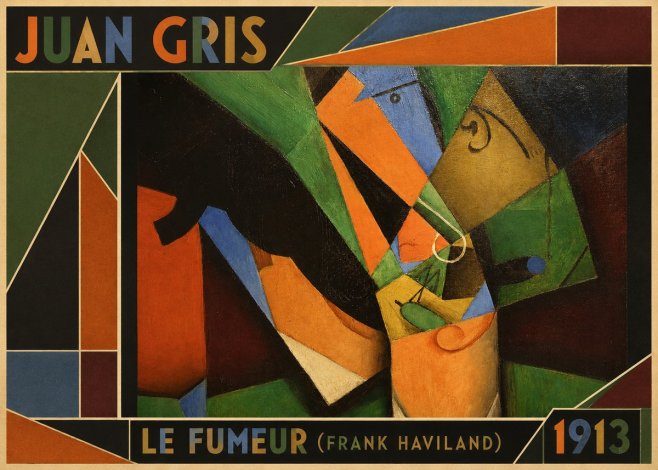 Juan Gris Le Fumeur (Frank Haviland) No1 - Juliste