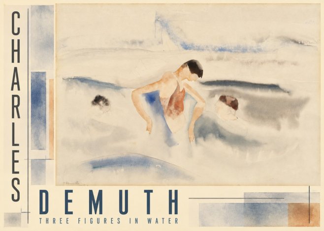 Charles Demuth Three Figures in Water No2 - Juliste