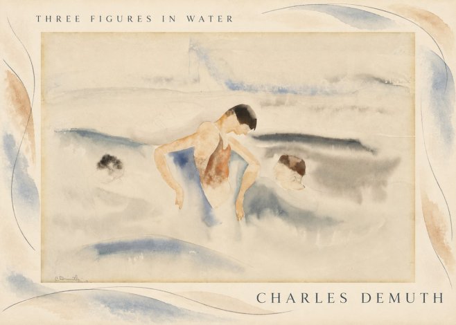 Charles Demuth Three Figures in Water No3 - Juliste