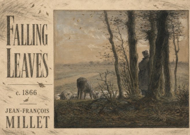 Jean-François Millet Falling Leaves No5 - Juliste
