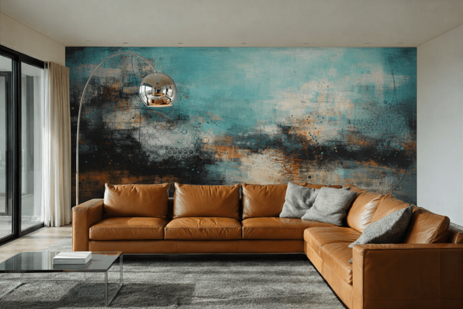 Swirling Aqua Canvas