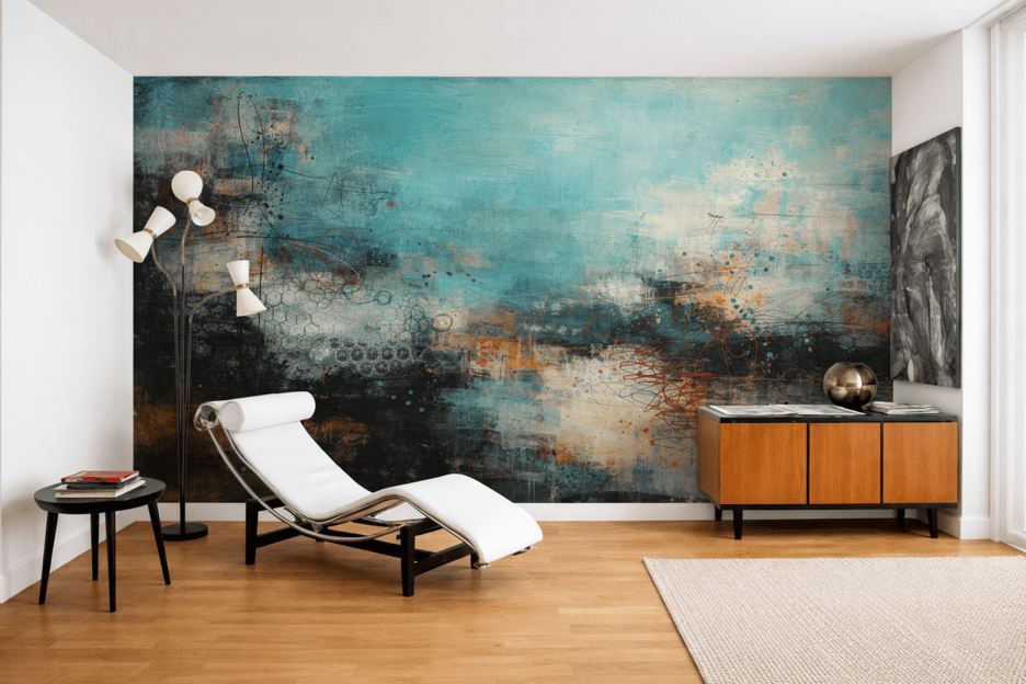 Swirling Aqua Canvas