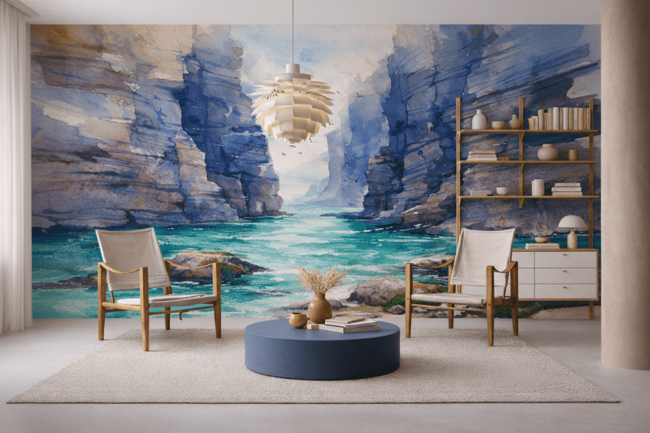 Sculpted Cliffside Waves