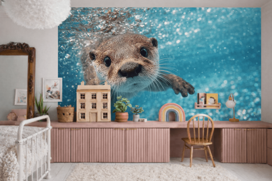 Otter Underwater Gaze