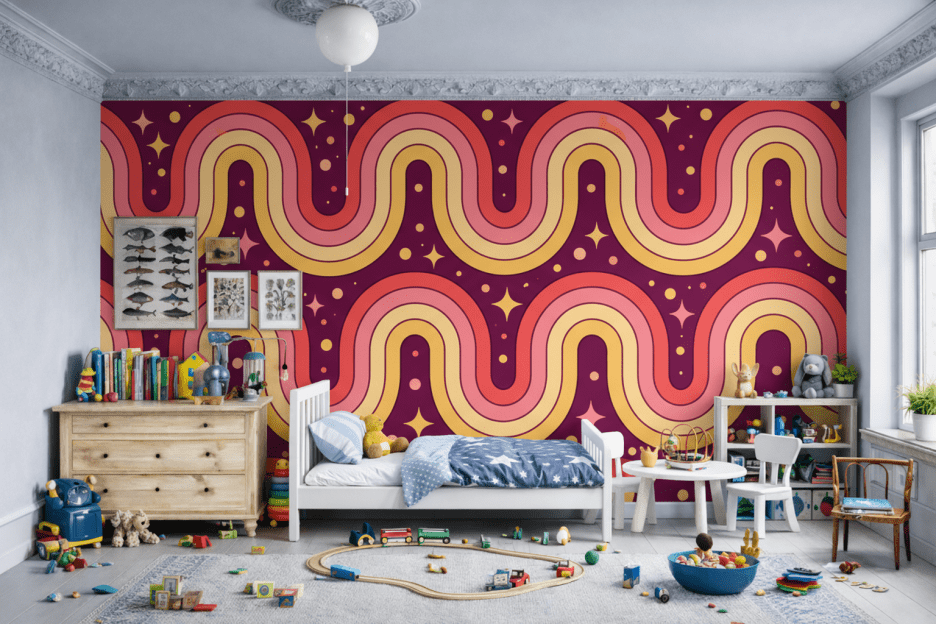 Retro Crescent Waves