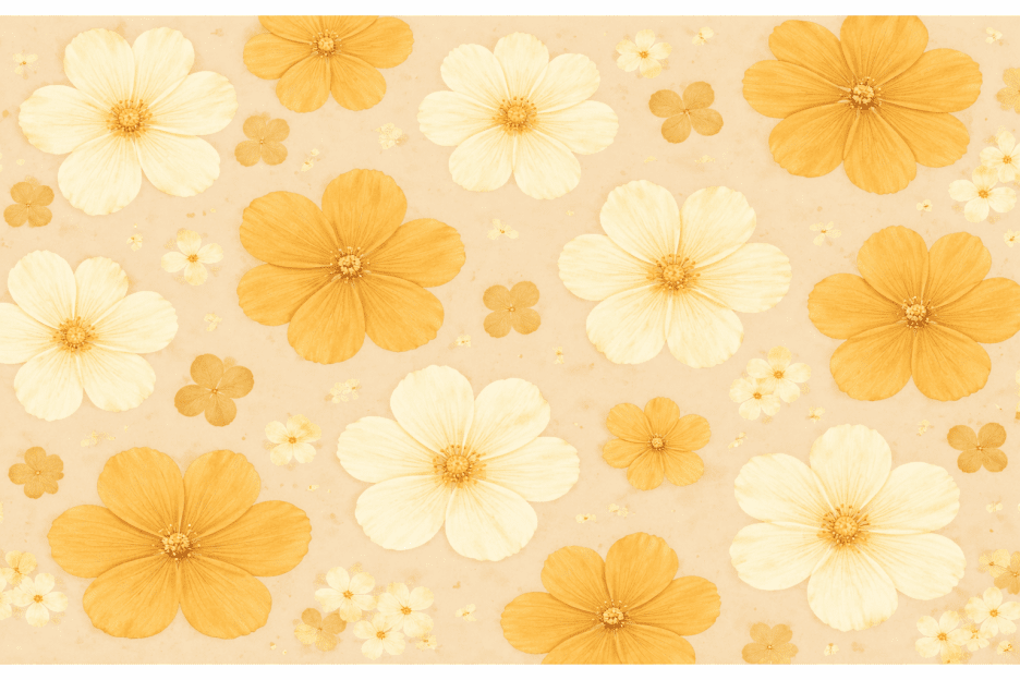 Golden Floral Tapestry