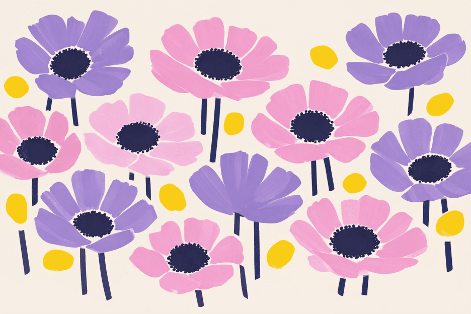 Vibrant Blossom Mural