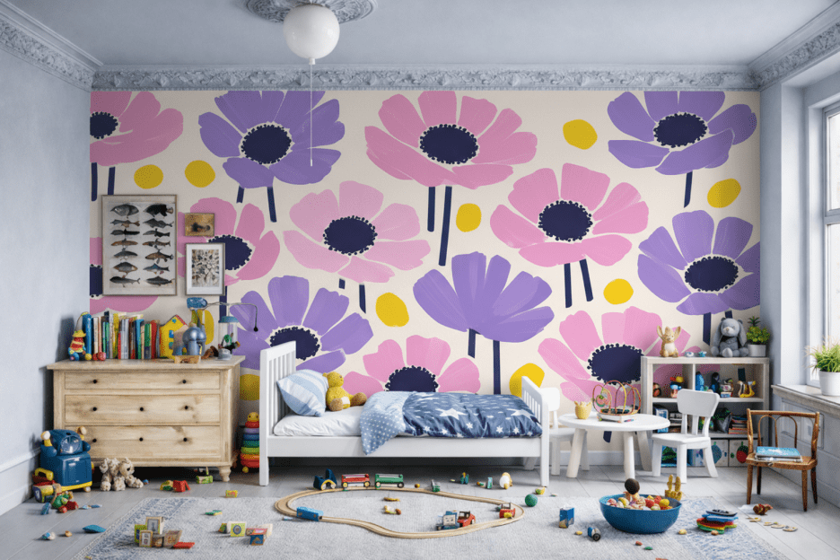 Vibrant Blossom Mural