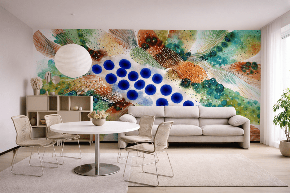 Vibrant Watercolor Ferns