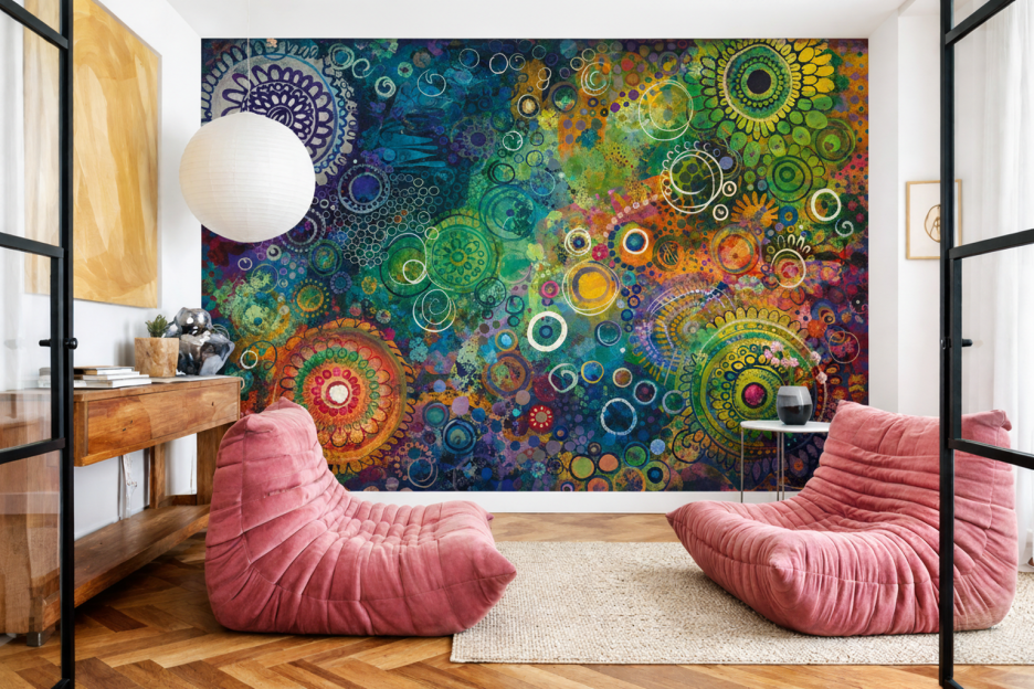 Ember Mandala Tapestry