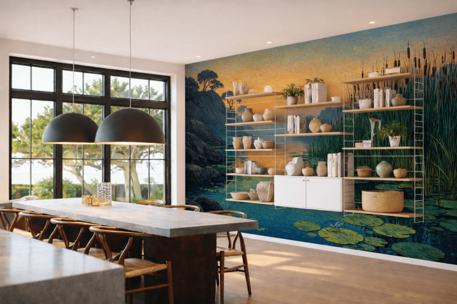 Frosted Riverbank Reflections