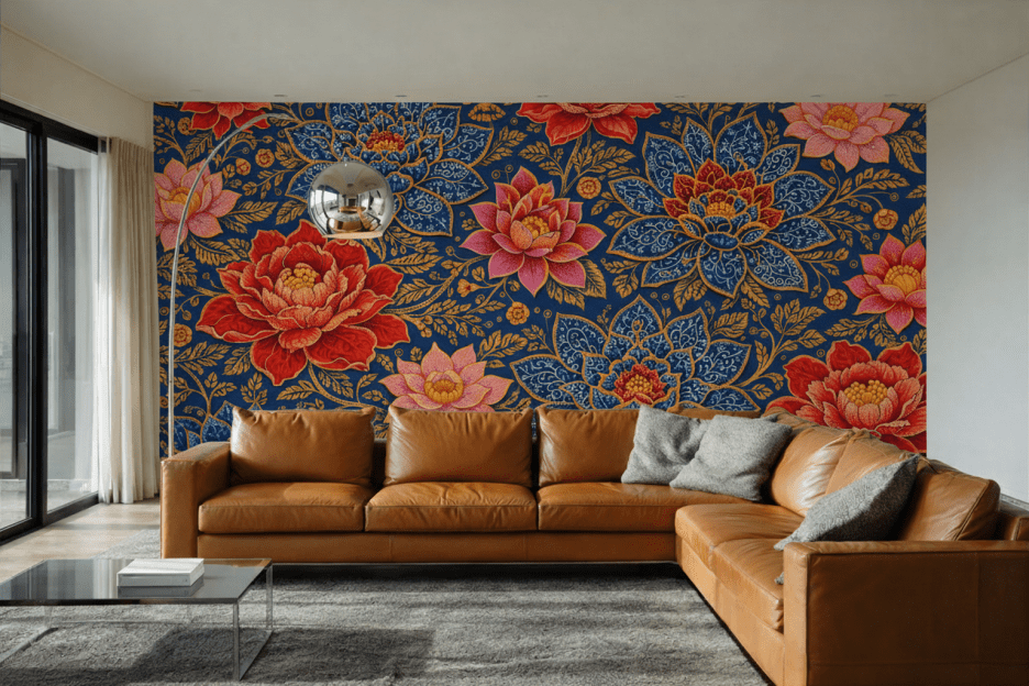 Silken Lotus Tapestry