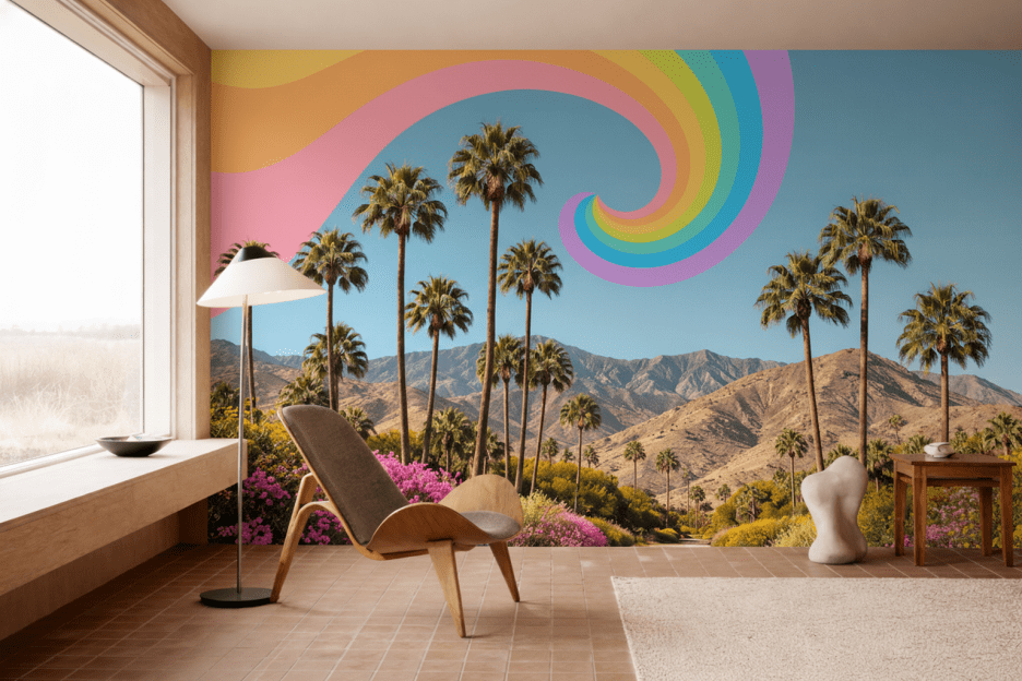 Surreal Palm Oasis