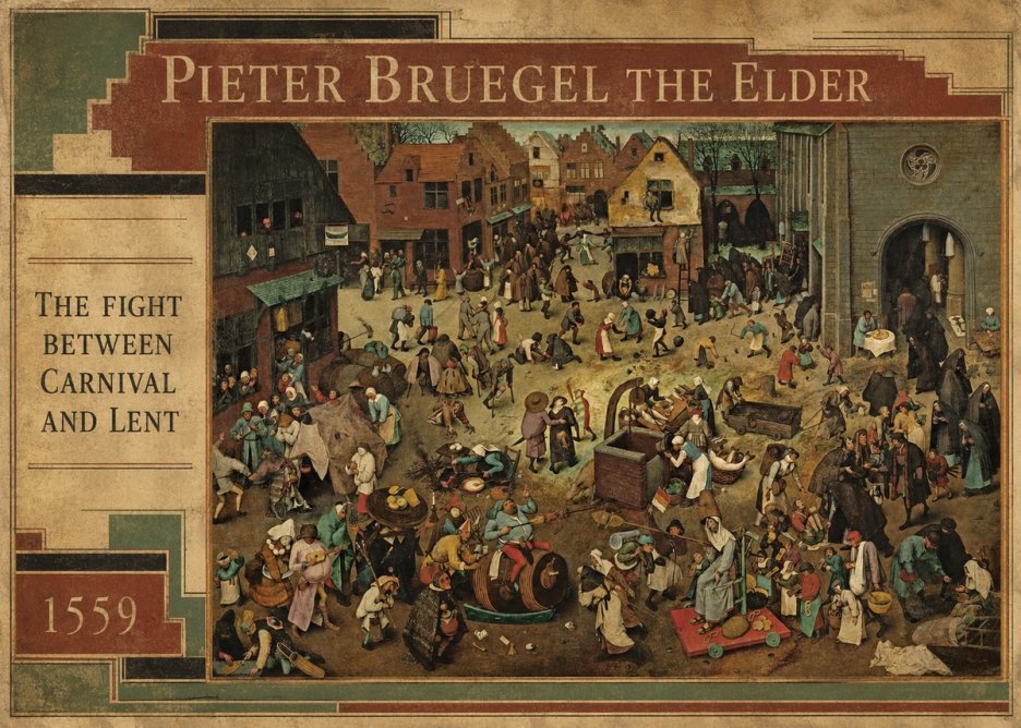 Pieter Bruegel The Fight Between Carnival and Lent I No5 - Juliste