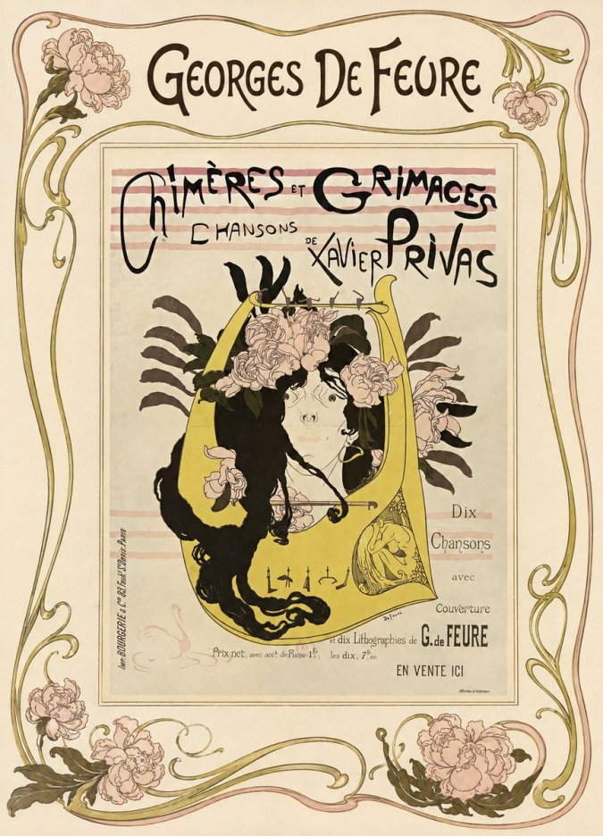 Georges de Feure Chimères Et Grimaces No1 - Juliste