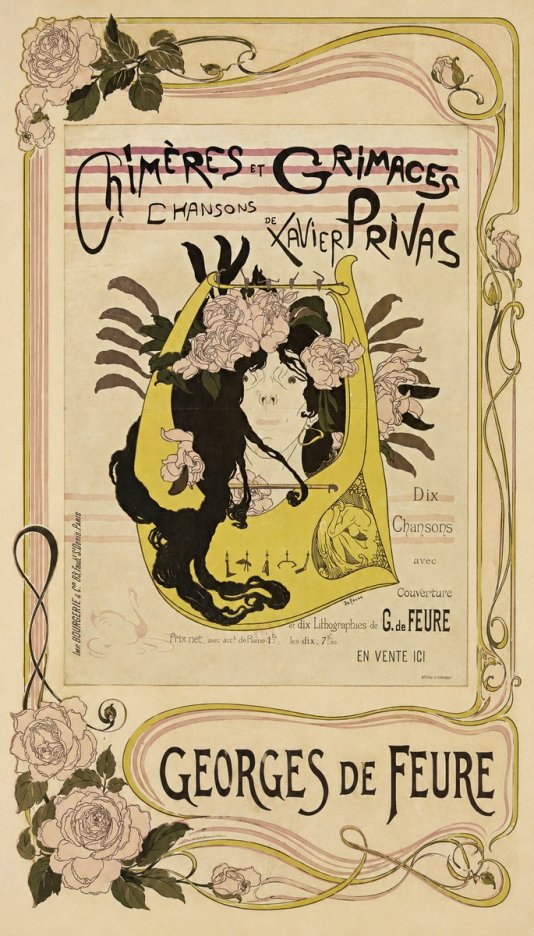 Georges de Feure Chimères Et Grimaces No2 - Juliste