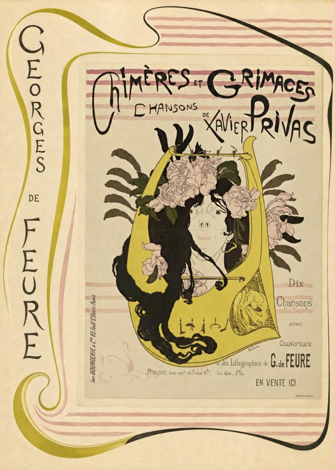 Georges de Feure Chimères Et Grimaces No3 - Juliste