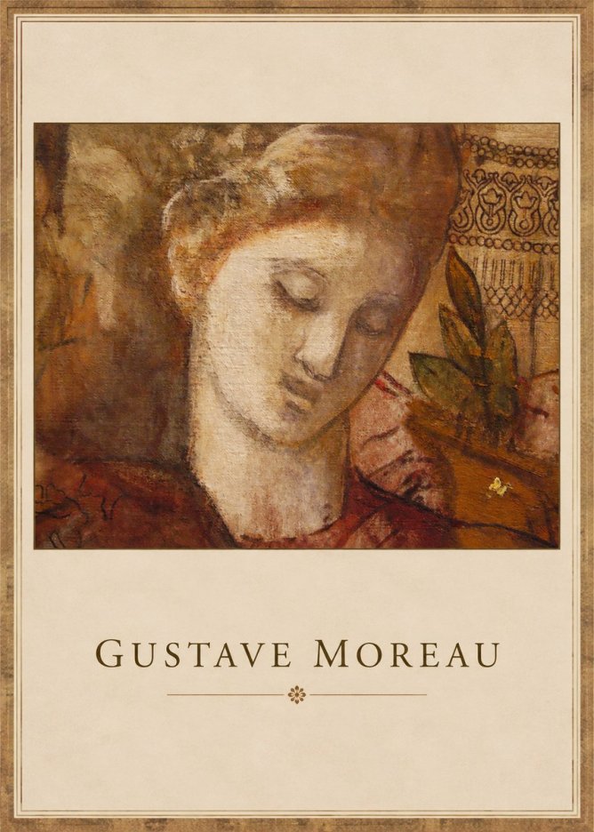 Gustave Moreau Female Head Study No1 - Juliste