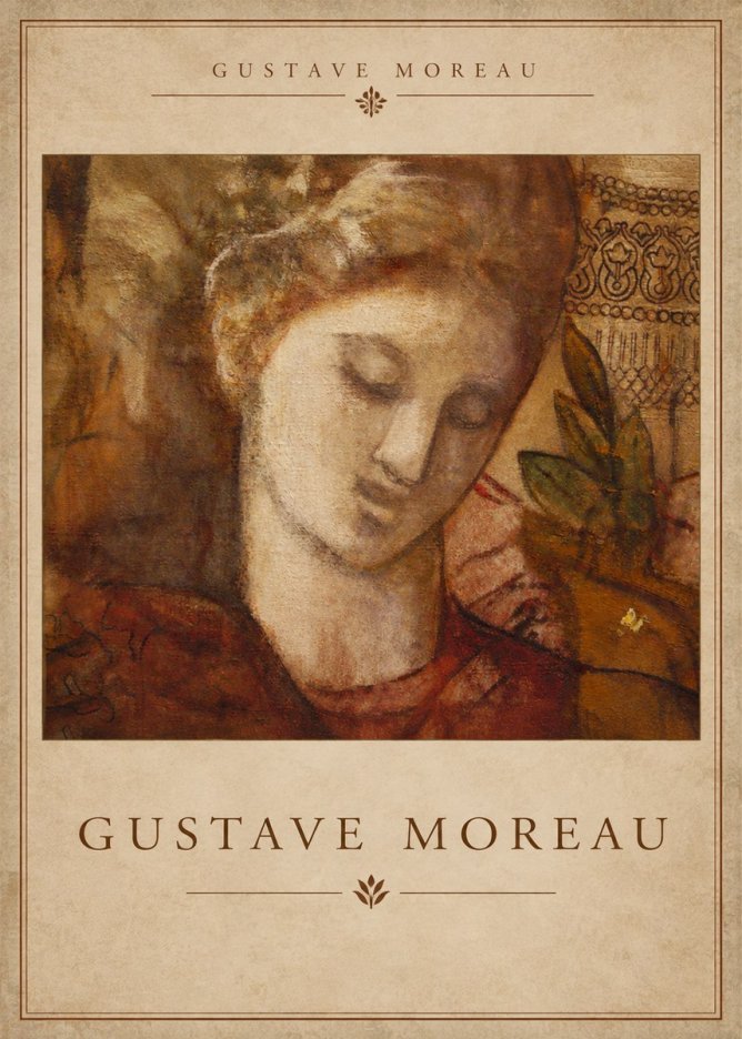 Gustave Moreau Female Head Study No4 - Juliste