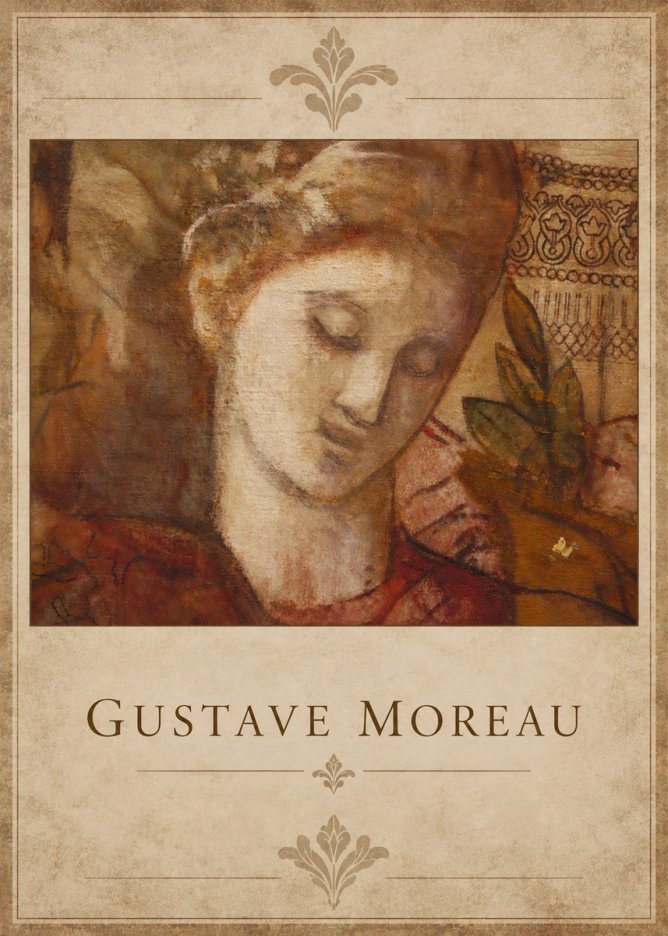 Gustave Moreau Female Head Study No5 - Juliste