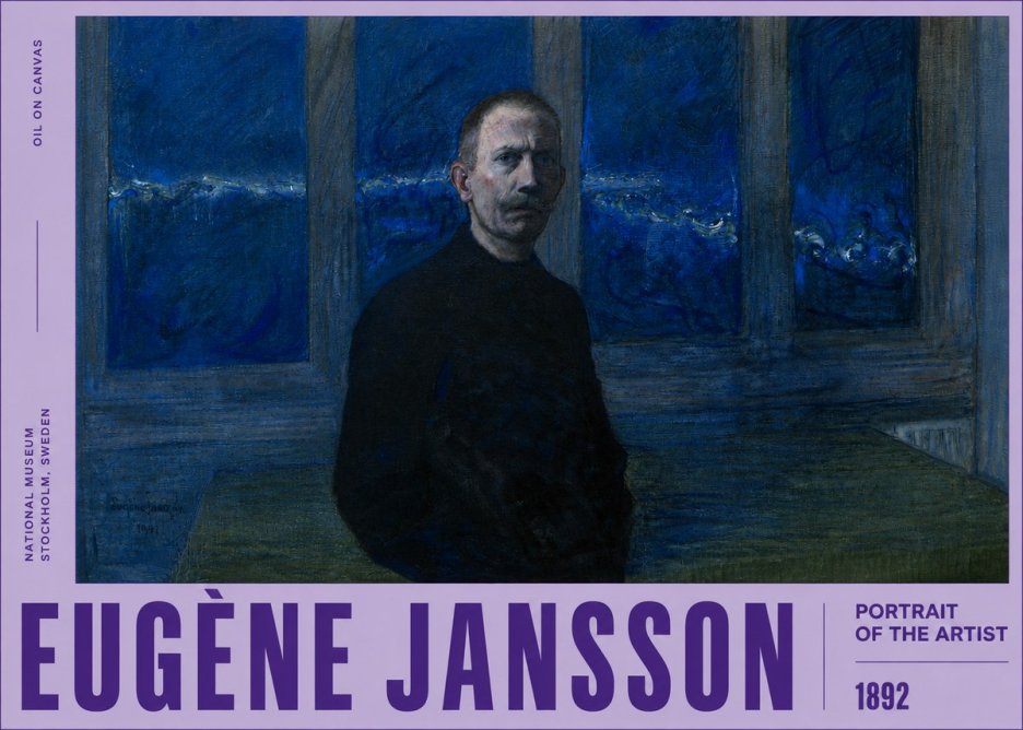 Eugène Jansson Portrait of the Artist I No4 - Juliste