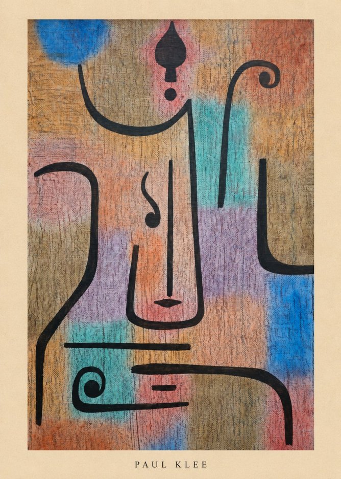 Paul Klee Mask of the Heart No5 - Juliste