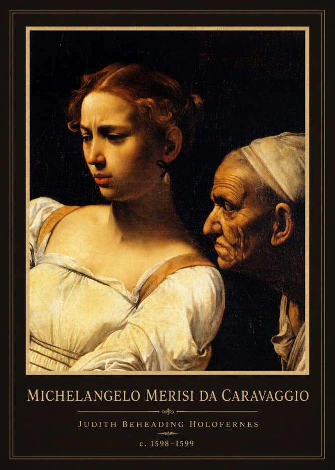 Michelangelo Merisi da Caravaggio Judith Beheading Holofernes I No1 - Juliste